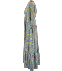 Long, airy dress in ethnic hippie style, Indian patterns SHANTI