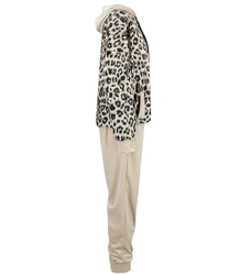 Tracksuit, pants, sweatshirt, velor set, leopard print LEA