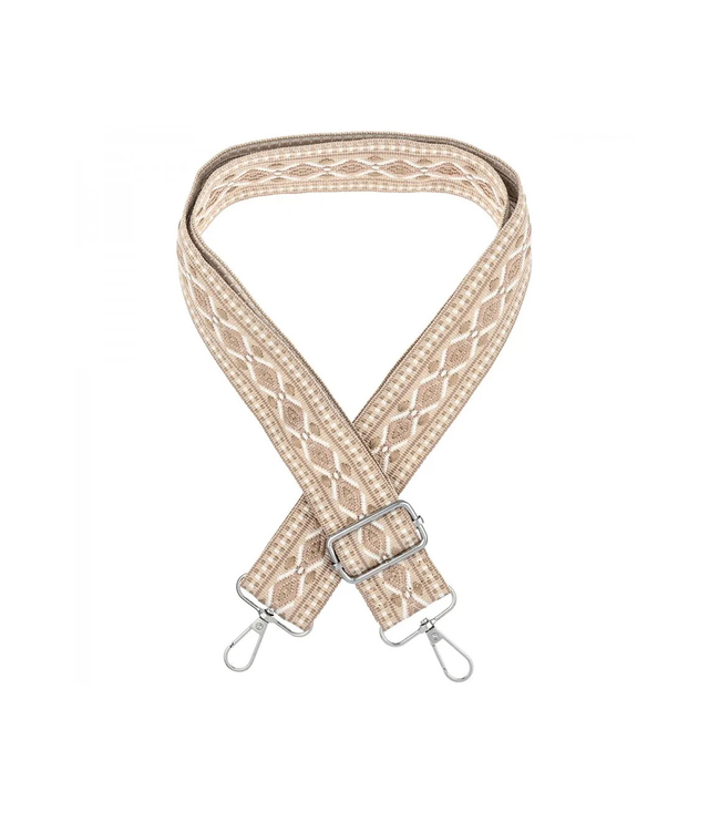 Fashionable braided wide purse strap adjustable