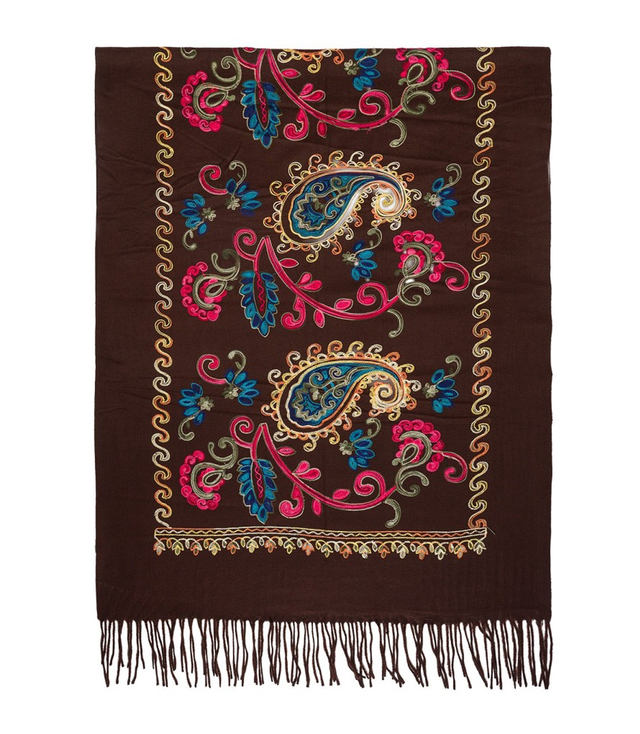 Women's scarf with floral ornament stylish
