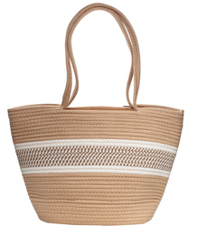 Mega large summer beach bag braided cotton