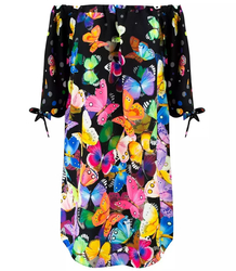 SPANISH tunic mini dress with butterflies