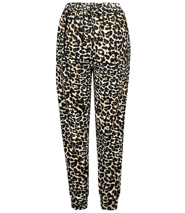 Women's velour pants animal print panther spots HELENA