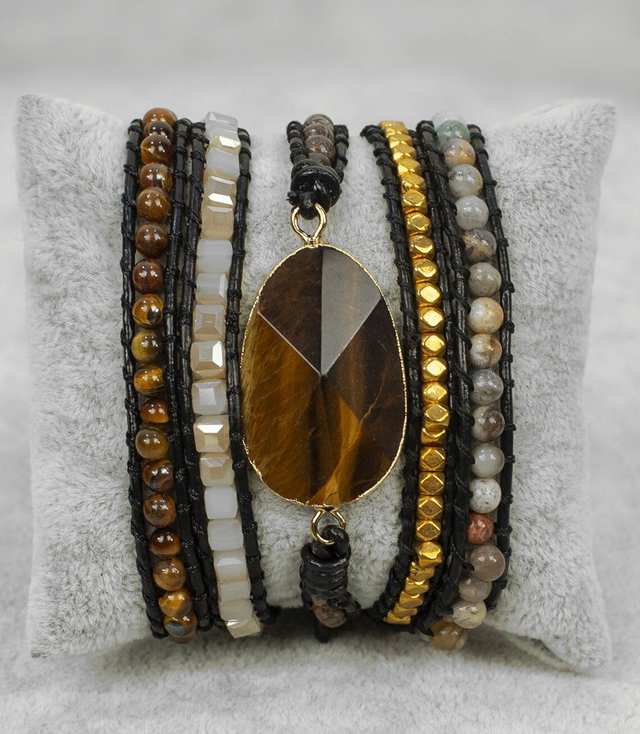 Bracelet made of natural stones MIX gift