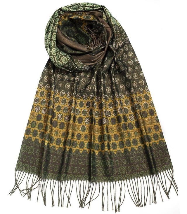 Decorative shawl shawl ETNO pattern Shiny Long Smooth