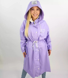 Lightweight longer raincoat parka