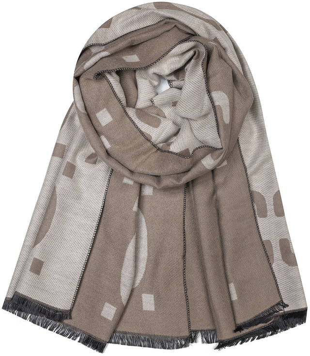 Szal szalik tkana chusta wzór CC dwustronny