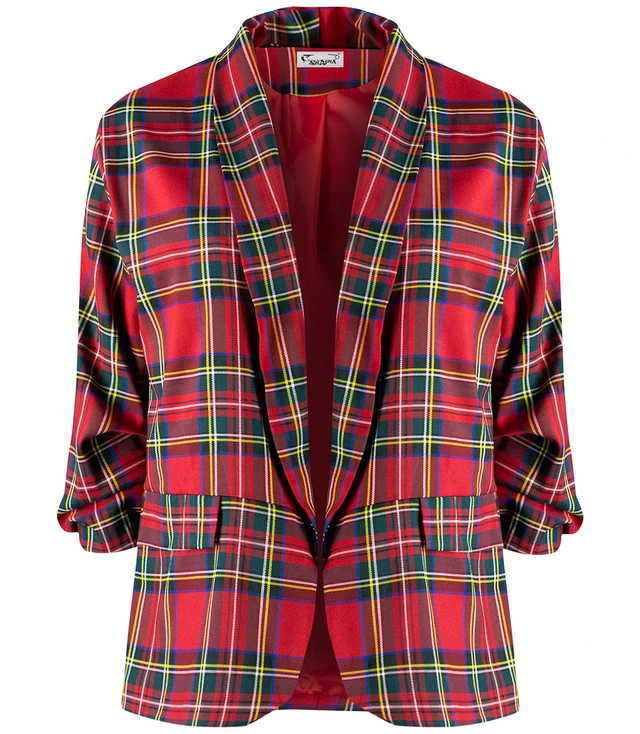 ELENA loose checked suit jacket