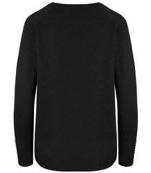 Classic smooth women's sweater with buttons MARIA