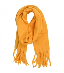 Thick warm fringed scarf AURORA