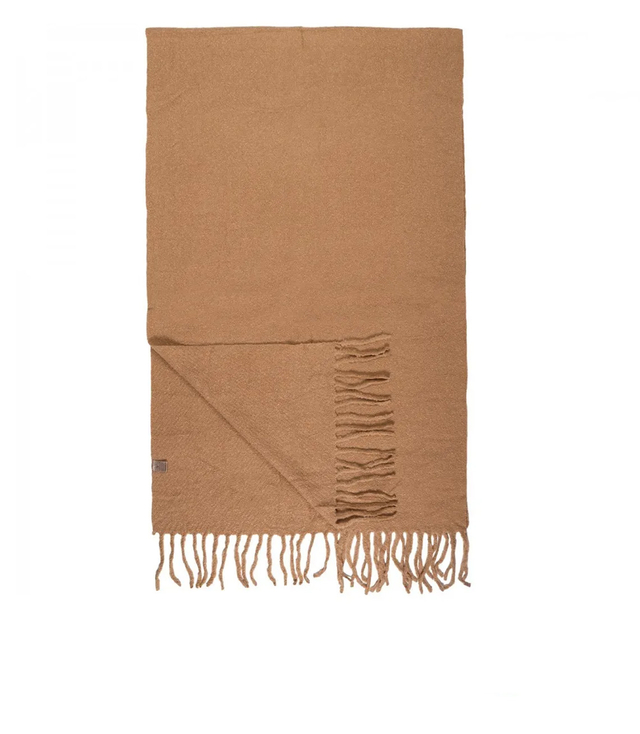 Elegant scarf with tassels in one color