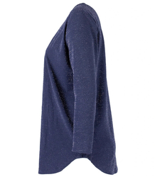 Elegant plus size blouse with shiny glitter thread JAIDA