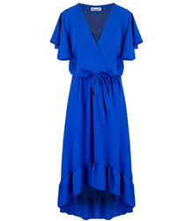 Envelope MAXI dress with Spanish frill