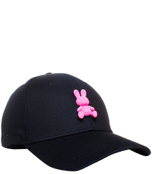 Children's baseball cap decorated with plastic bunny