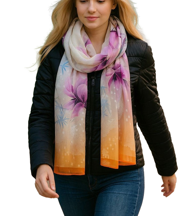 Women's patterned shawl 70x180