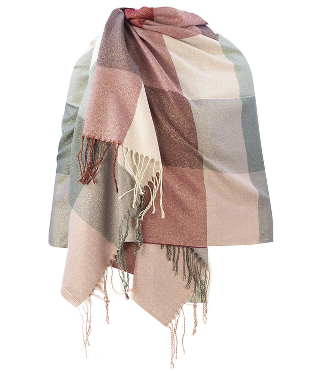 Woven shawl scarf elegant plaid shawl FLASH