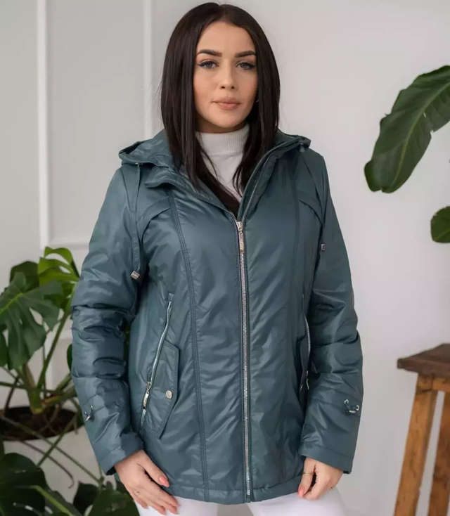 Women's transitional spring hooded jacket LUIZA