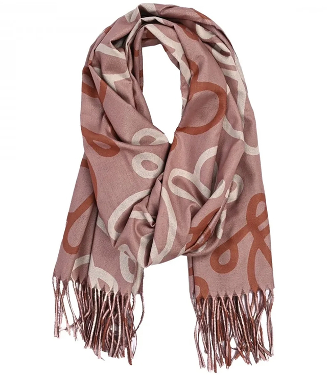 Warm stylish scarf abstract pattern soft smooth 180x70 cm