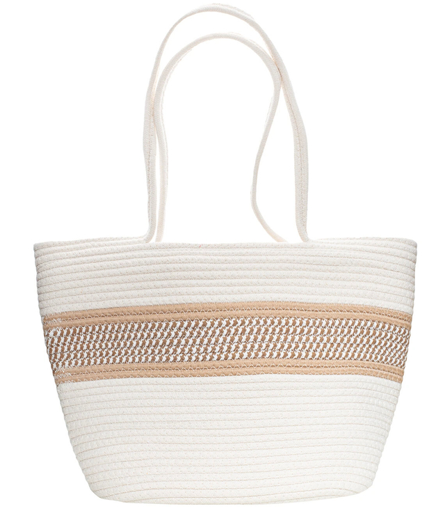 Mega large summer beach bag braided cotton