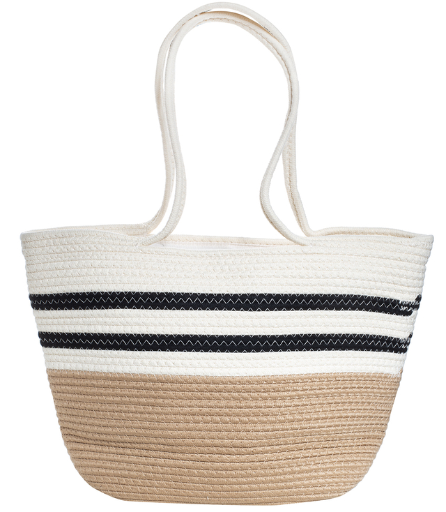 Mega large summer beach bag braided cotton