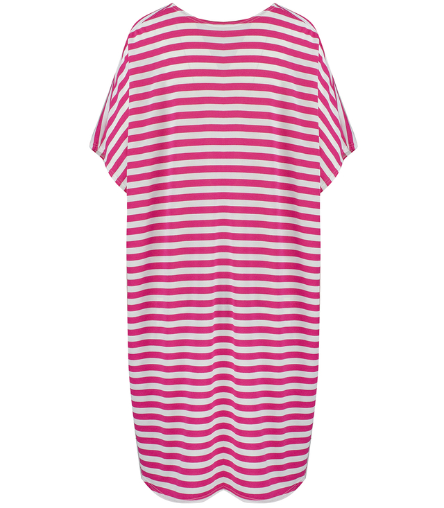 Plus size casual striped tunic dress KALINDA