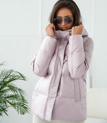 Women's Warm Warmed Elegant Hooded Transitional Jacket LARA