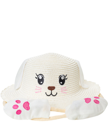 Children's hat with a dog's face and lifting ears