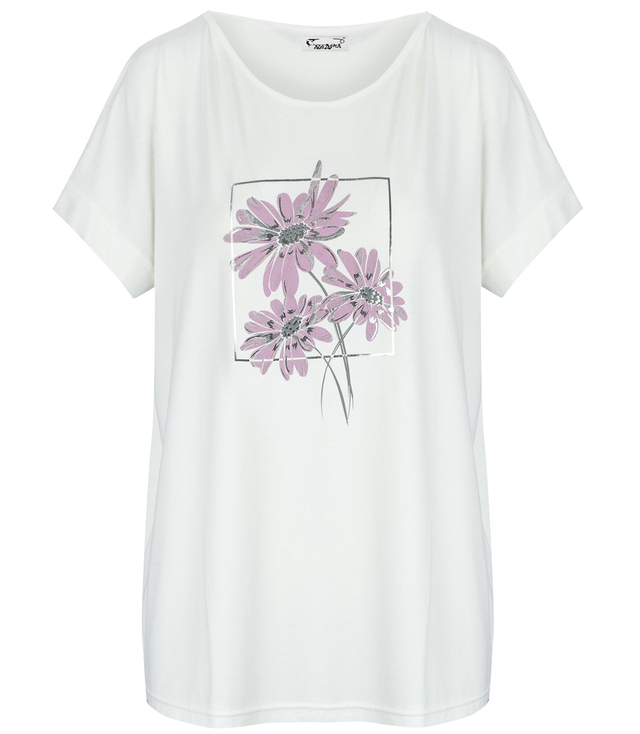 Women's T-shirt, short-sleeved, floral print SEENA