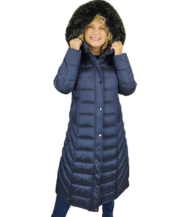 Long quilted winter warm coat with hood ARCTICA jacket