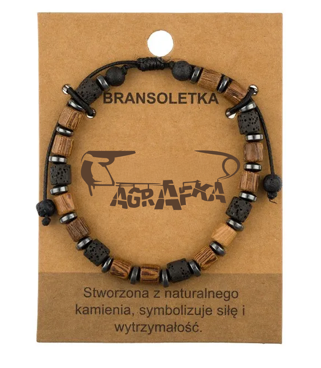 Men's bracelet with natural stones