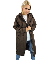 Long women's hoodie. Warm, nice material. Zipper BETH