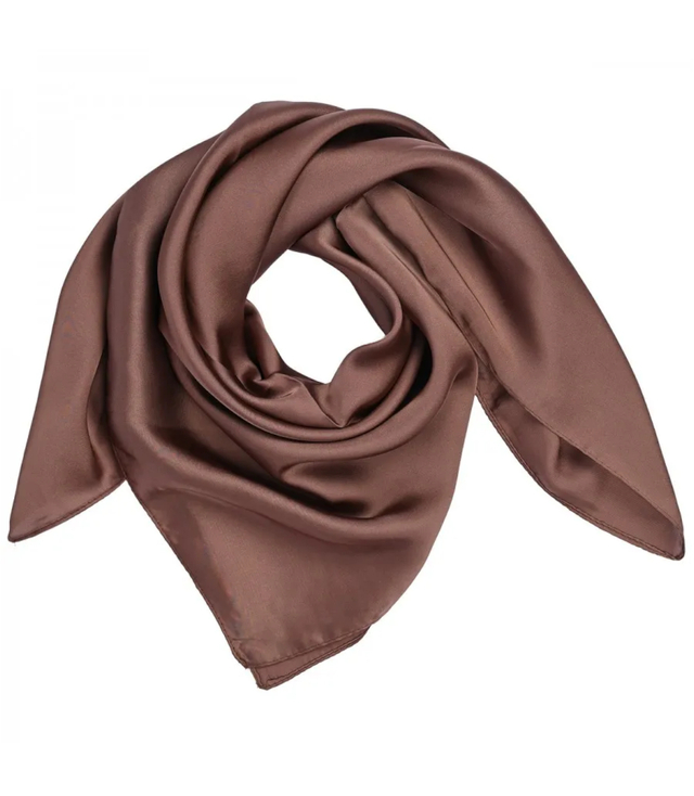 Delicate smooth scarf shawl single color elegant 70x70 cm