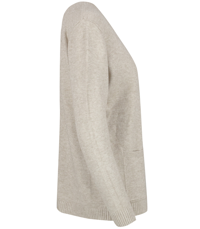 MARABELA classic short sweater cardigan with gold zipper closure