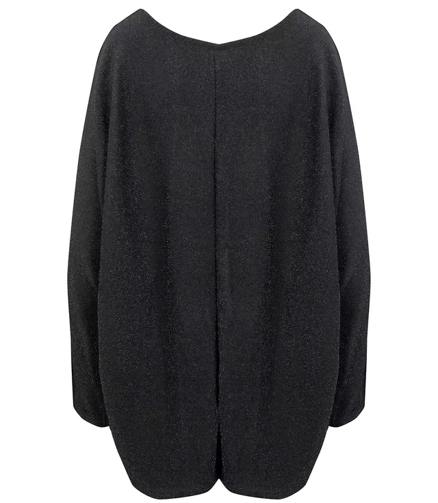 Sweter bluzka OVERSIZE brokatowy połysk Elegancki