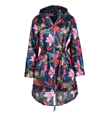 Light short windbreaker parka jacket flowers