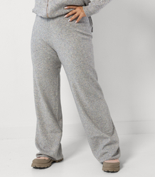 Loose melange knit pants AMELIA