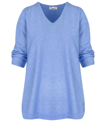 Classic, warm women's V-neck sweater ROSALIA