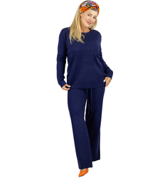 Knitted tracksuit set with loose sweatshirt and pants MARBELLA