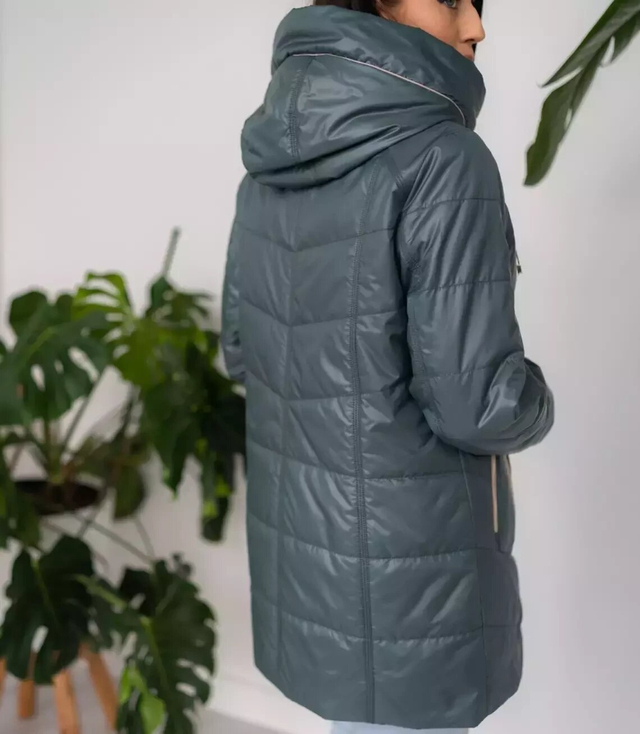 Women's transitional jacket with a quilted hood IZA