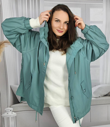 Short transitional oversize rain jacket ELENA