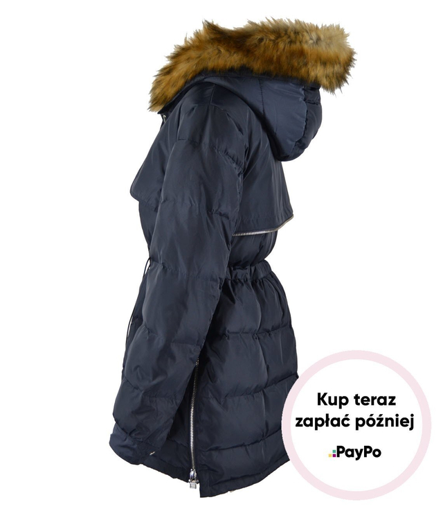 QUILTED DOWN JACKET WITH WAIST CUT