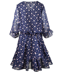 Beautiful airy feminine dress of meadow ruffles