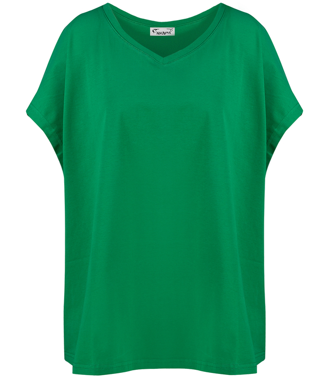 Blouse t-shirt with a heart neckline oversize Mela