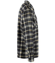 Warm fleece men's plaid shirt with zipper closure 