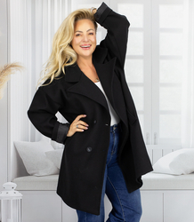 Wiosenny płaszcz damski dwurzędowy klasa i elegancja 