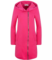 Long sweatshirt overlay asymmetric BASIC zipper