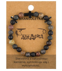 Men's bracelet with natural stones