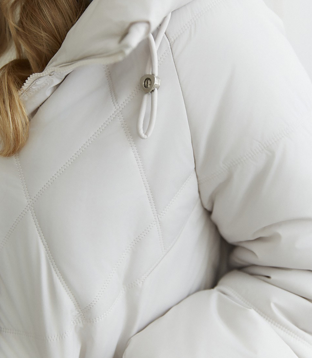 Women's quilted winter jacket with hood KORNELIA