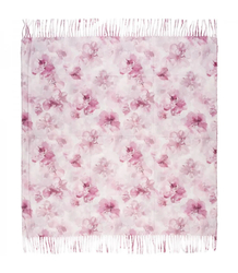 Floral women's scarf shawl with tassels