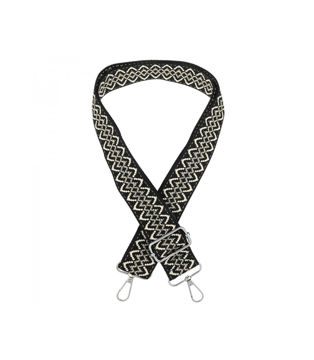 Fashionable braided wide purse strap adjustable